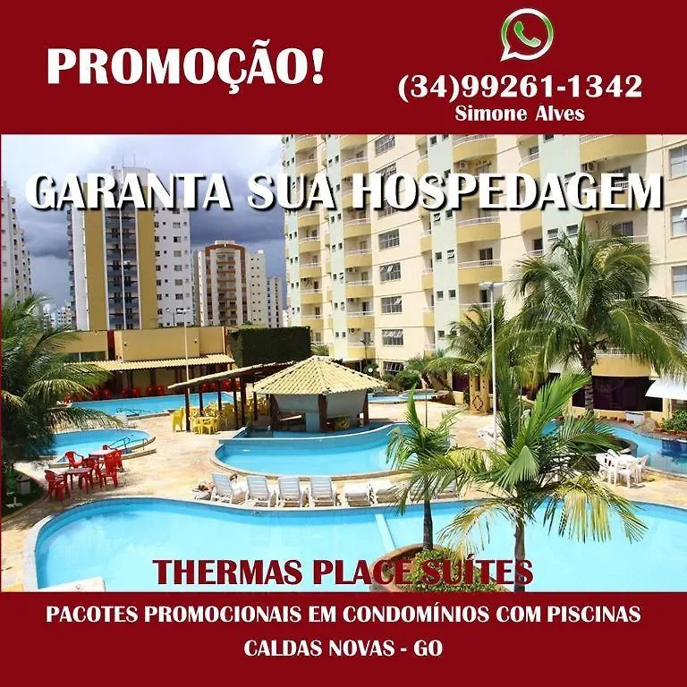 Thermas Place Suíte Caldas Novas com Piscinas Termais Apartamento